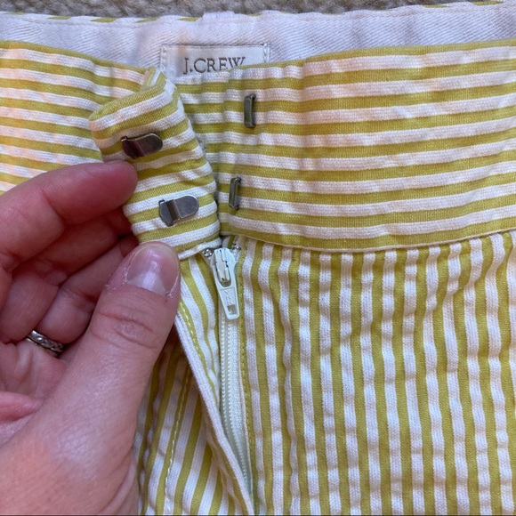 J.Crew Yellow Seersucker Textured Cotton Shorts - Picture 3 of 8